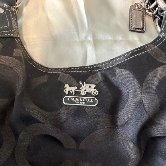 Coach Black Monogram Purse - Picture 3 of 10